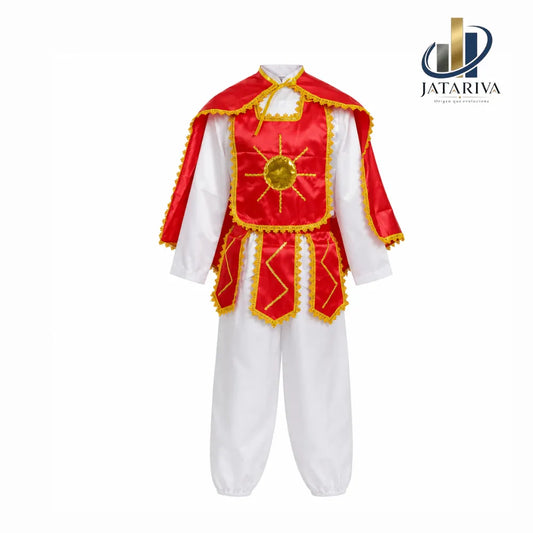 ✨ TRAJE DE BAILE DIABLADA DE HOMBRE , TRAJE ROJO CON BLANCO / O TAMBIEN CONOCIDA COMO TIRANA DE HOMBRE / JATARIVA. ✨