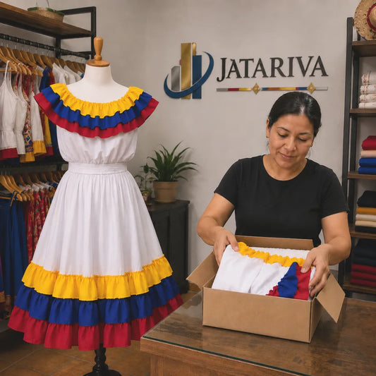 Traje de Baile Folclórico Colombia en 3 diferentes tamaños o también puede ser para baile de / Ecuador /JATARIVA
