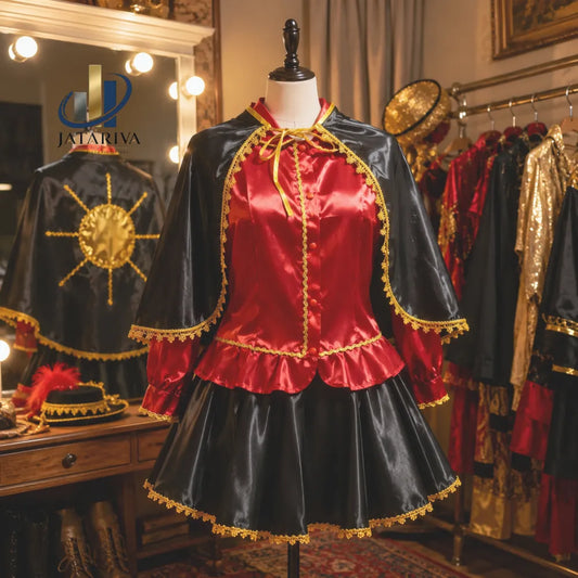 ✨ TRAJE DE BAILE DE LA TIRANA MUJER / DIABLADA ✨ROJO CON NEGRO. ELEGANCIA JUNTO A TI