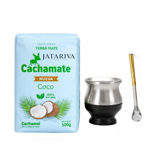 Kit Yerba Mate 500g, Matero Y Bombilla