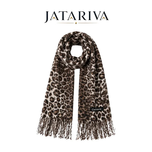 Bufanda Animal Print Cashmere Mujer – Suave y Elegante 1.90 x 70 cm y también usala como echarpe