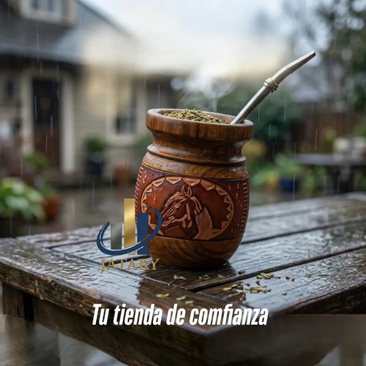 MATERO PALO SANTO CON CUERO