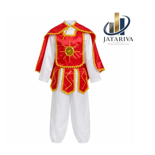 ✨ TRAJE DE BAILE DIABLADA DE HOMBRE , TRAJE ROJO CON BLANCO / O TAMBIEN CONOCIDA COMO TIRANA DE HOMBRE / JATARIVA. ✨